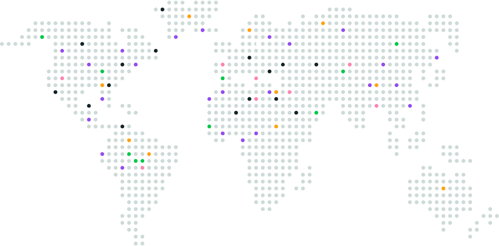 Dotted world map showing MA Digitals global team presence